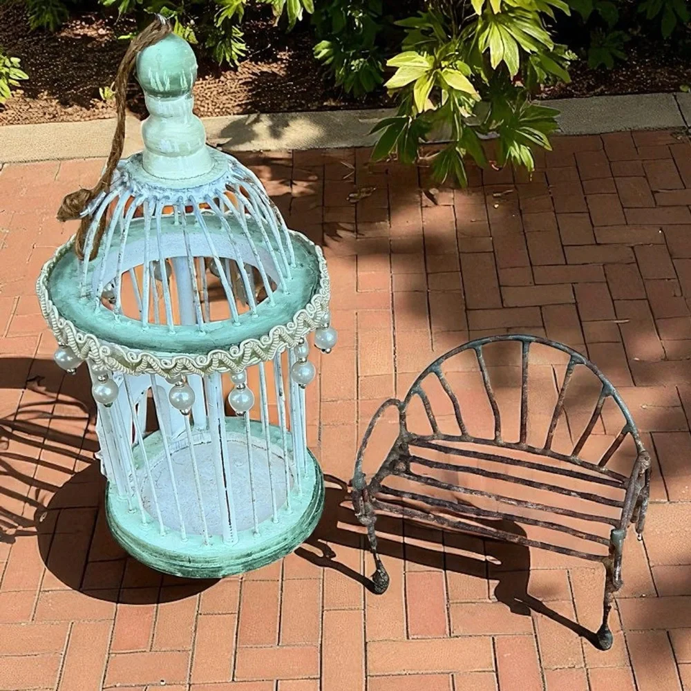 Vintage fairy garden